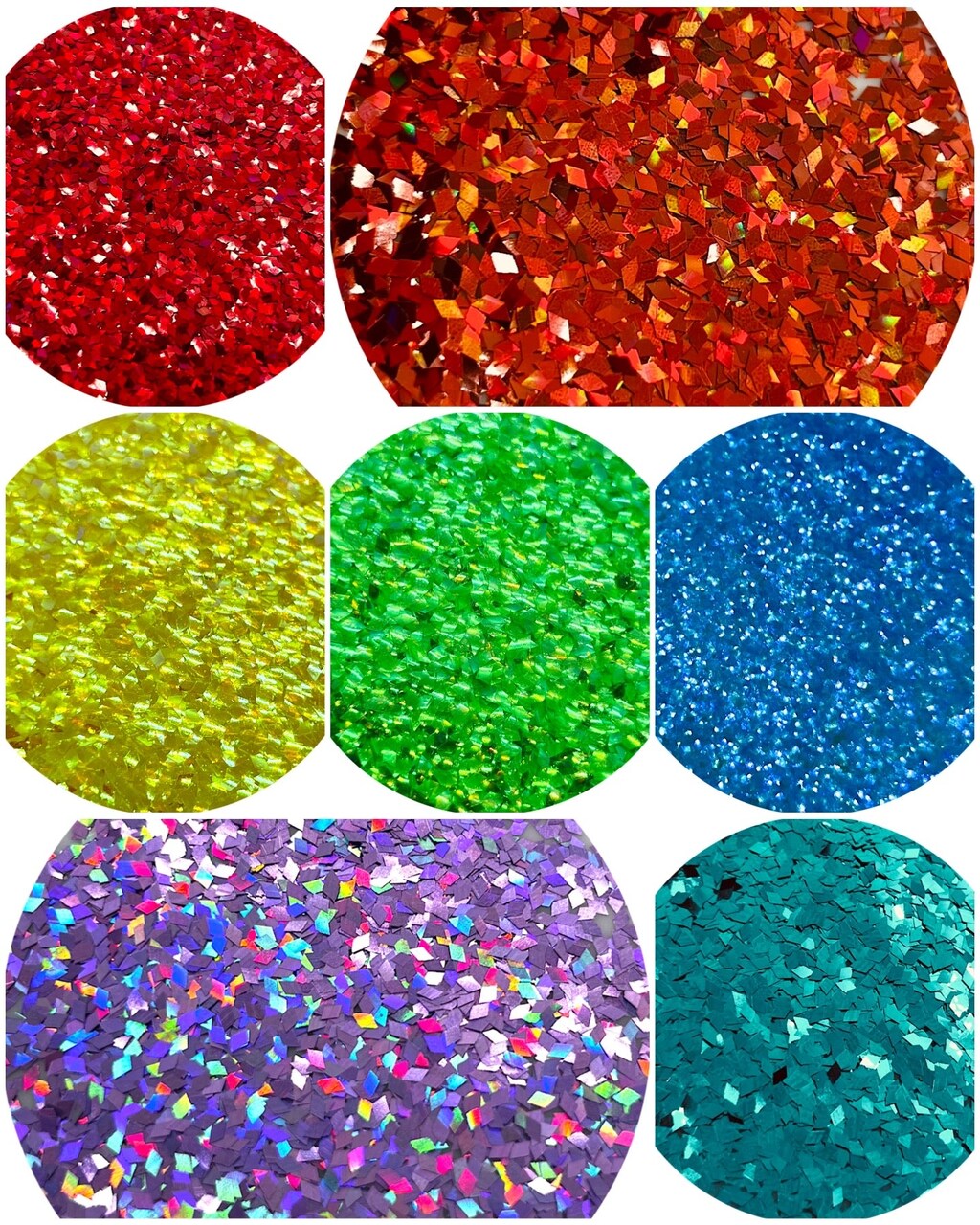 Polyester Glitter Set - Rainbow Diamonds Set by Glitter Heart Co.™